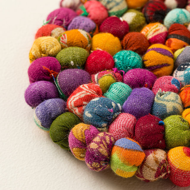 Repurposed Sari Rainbow Coaster