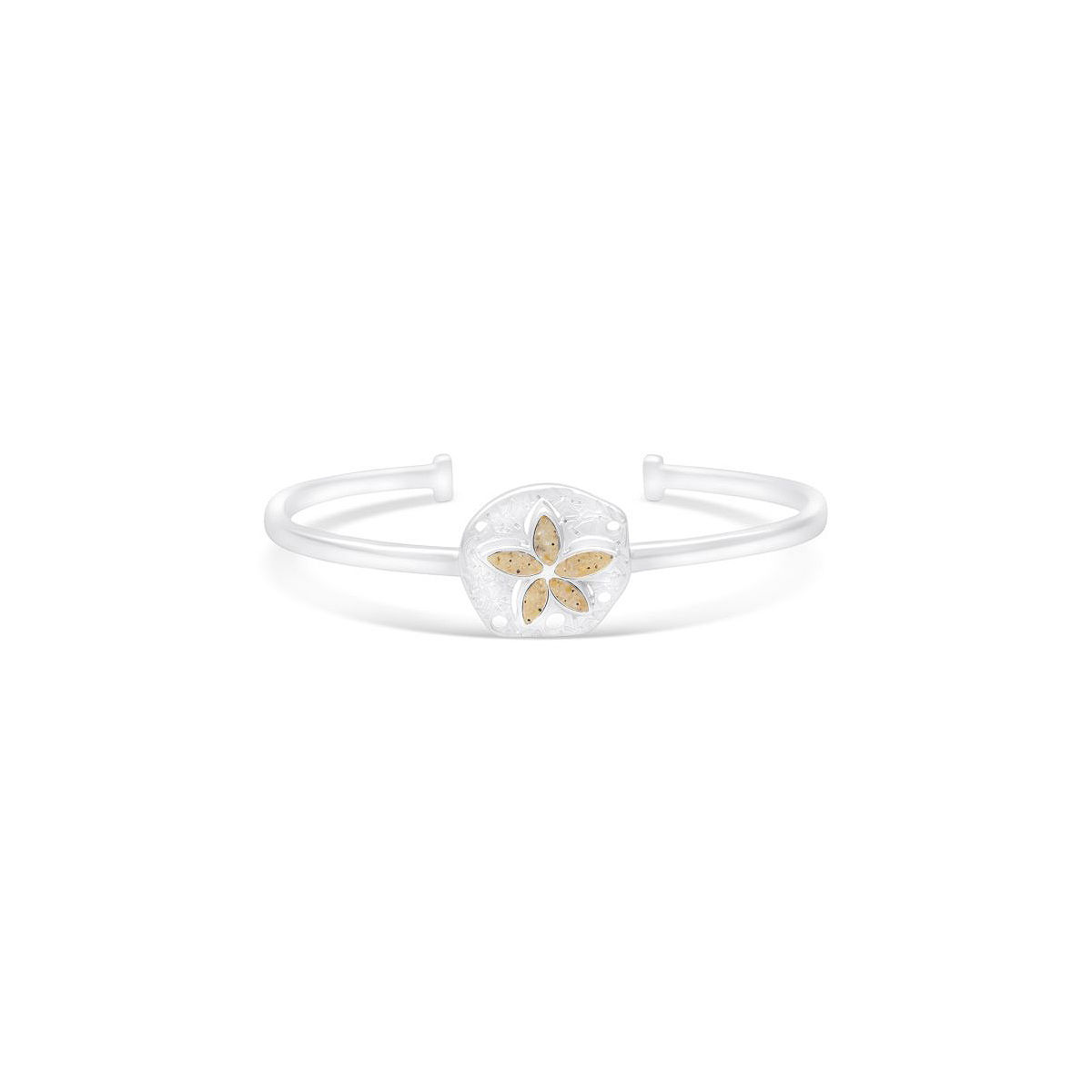 Beach Lover'sCustom Sand Cuff - Sand Dollar - Silver