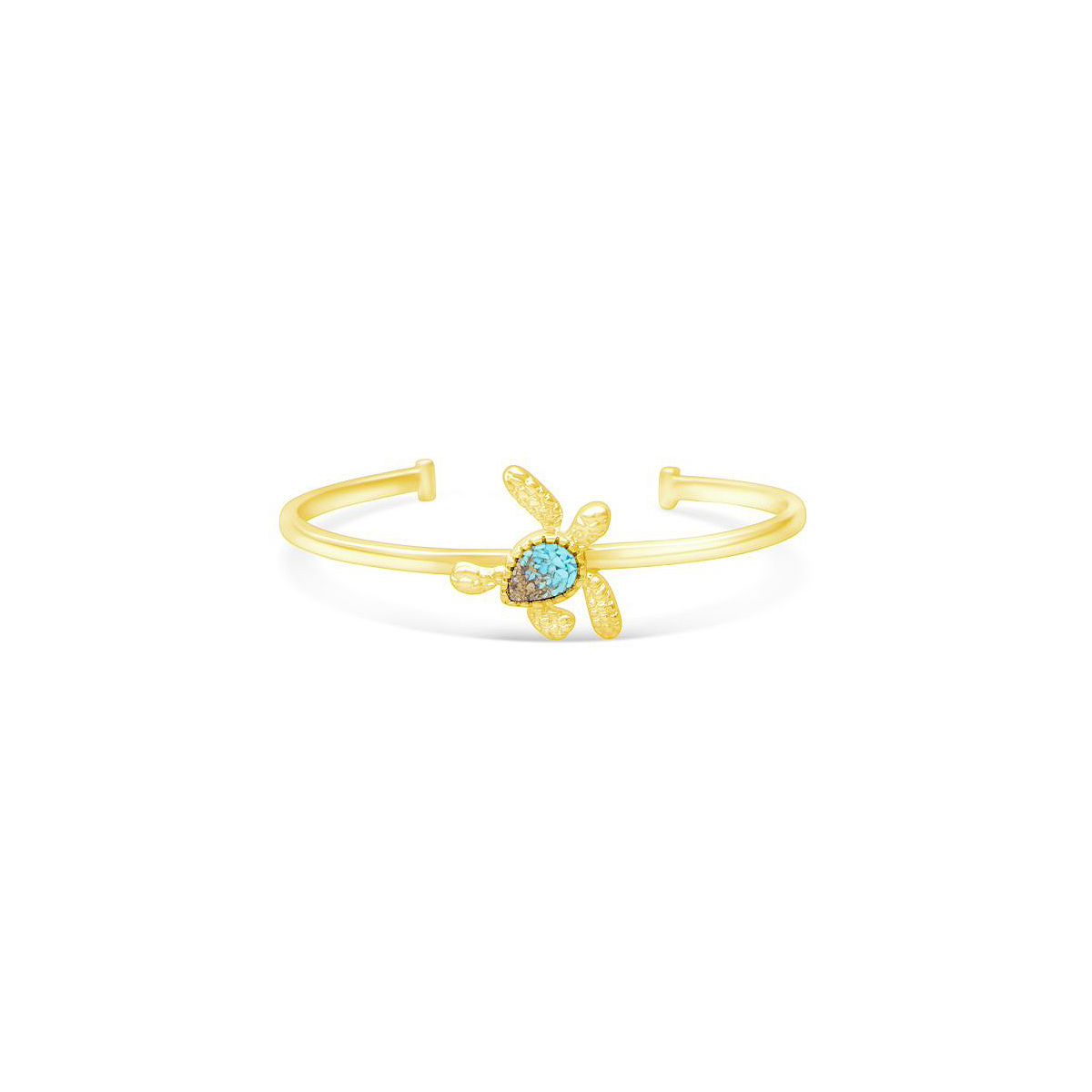 Beach Lover'sCustom Sand Cuff - Turtle - Gold