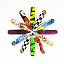 Sunburst Skateboard Wall Clock thumbnail 1