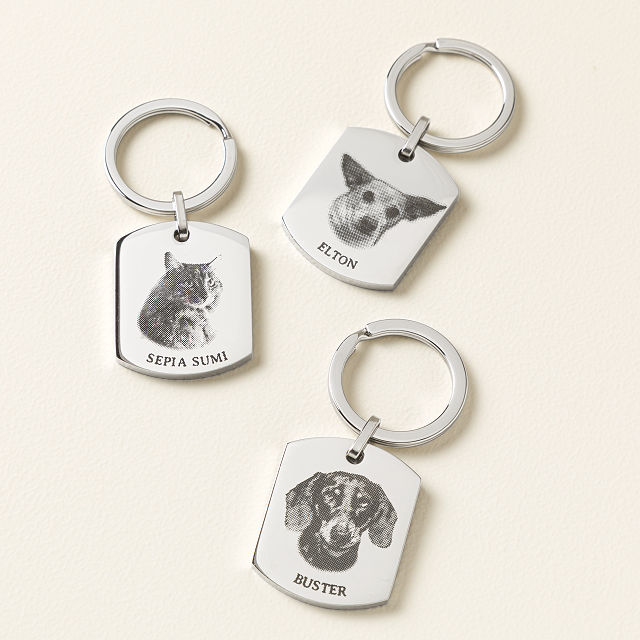 Personalized Pet Portrait Key Chain