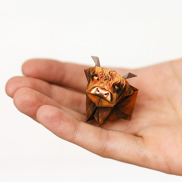 Mini Highland Cows Paper Desk Herd