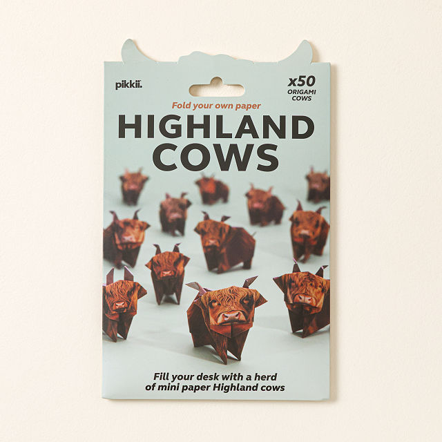 Mini Highland Cows Paper Desk Herd