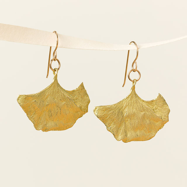 Ginkgo Leaf Earrings