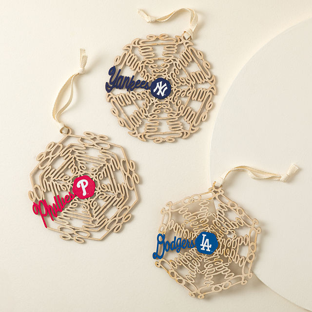 Your MLB Team in a Snowflake Ornament