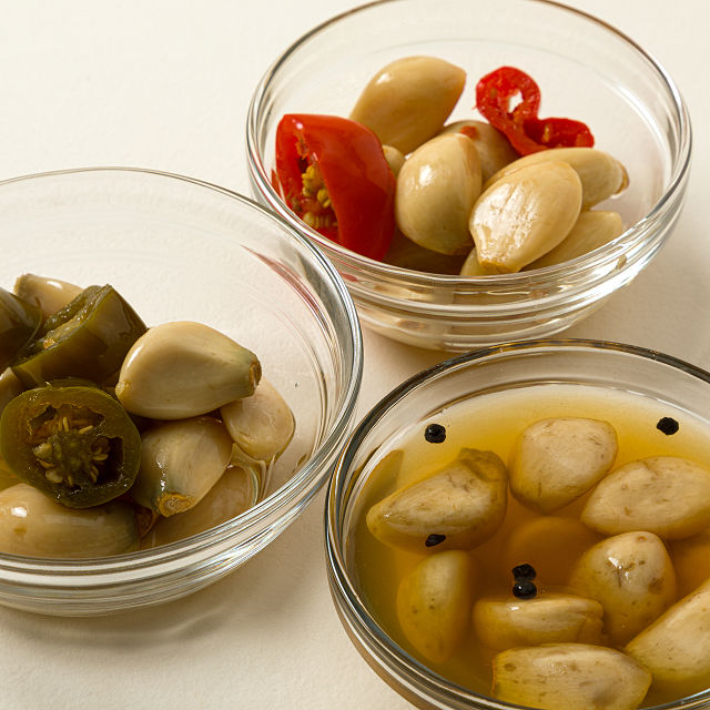 Handcrafted Pickled Garlic Trio