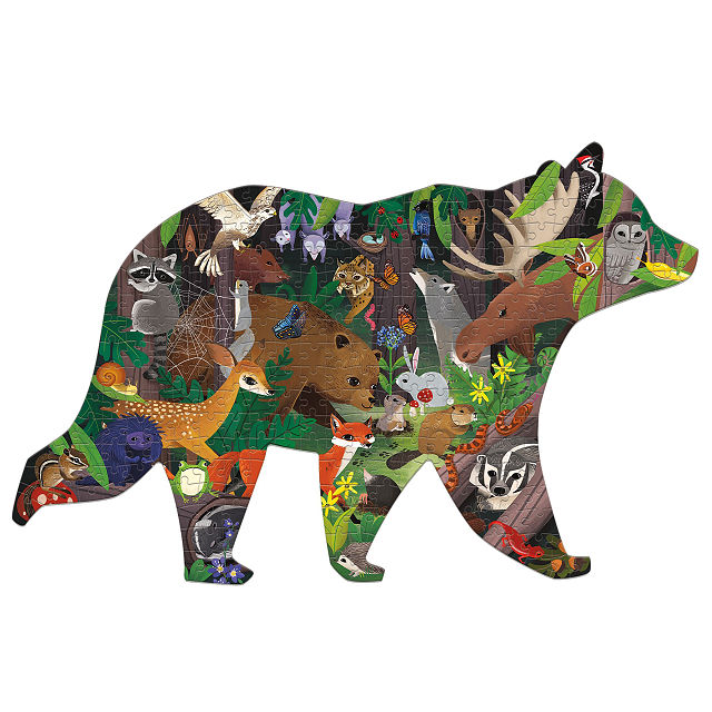 Animals of the US Parks Shaped Puzzle