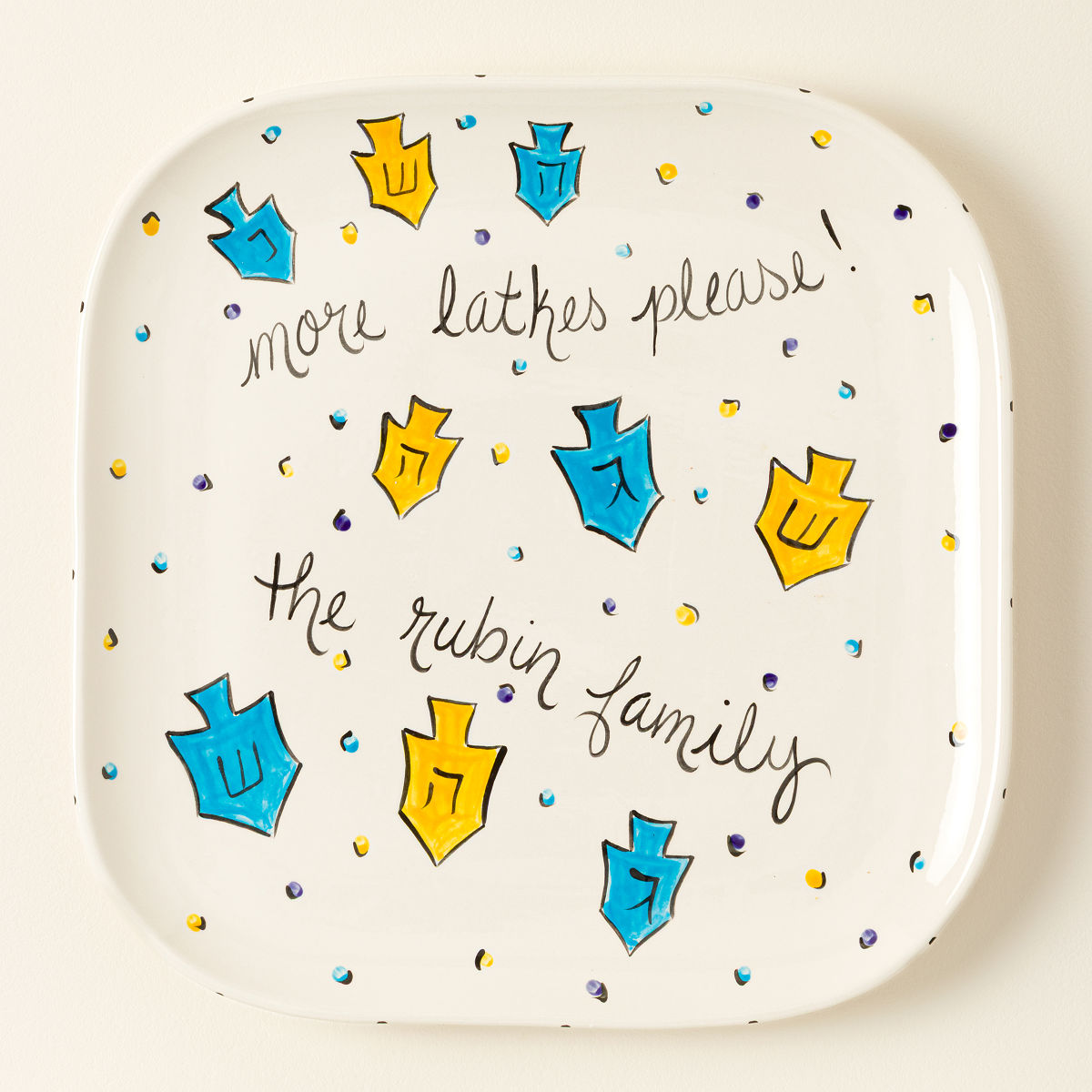 Personalized Hanukkah Plate - 12" Platter