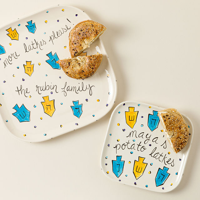 Personalized Hanukkah Plate