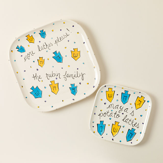 Personalized Hanukkah Plate