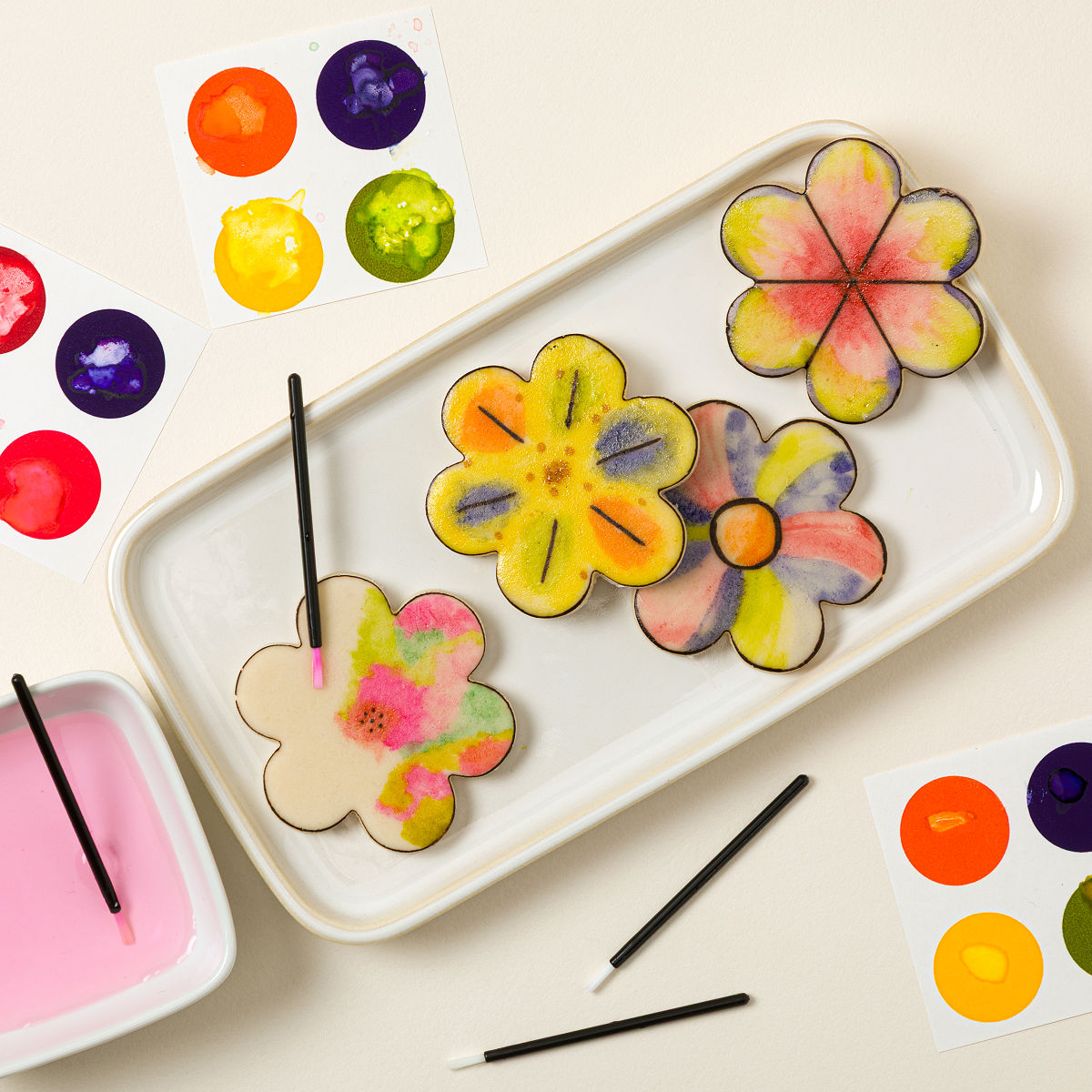 Paint Your Own Marzipan Flowers