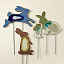 Rabbit Family Ceramic Glazed Garden Stakes thumbnail 4