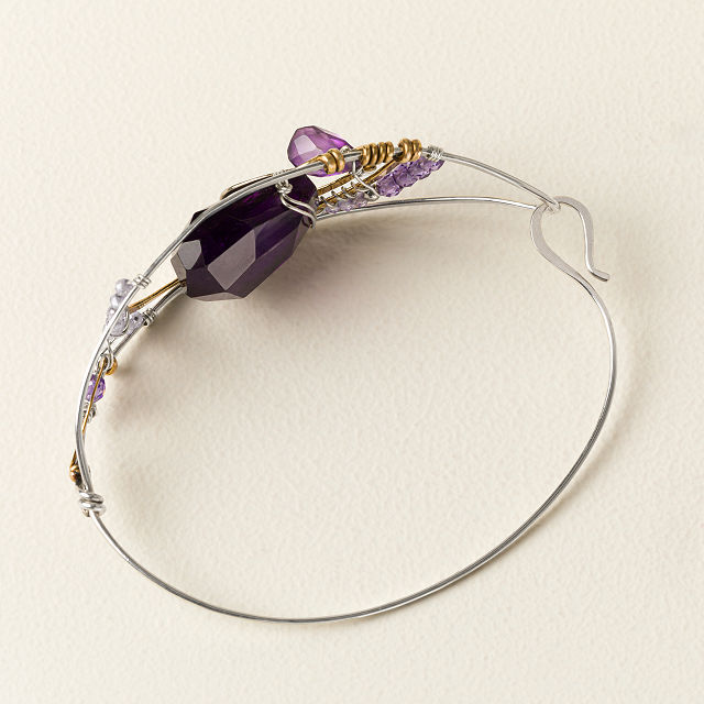 Amethyst Braided Cuff