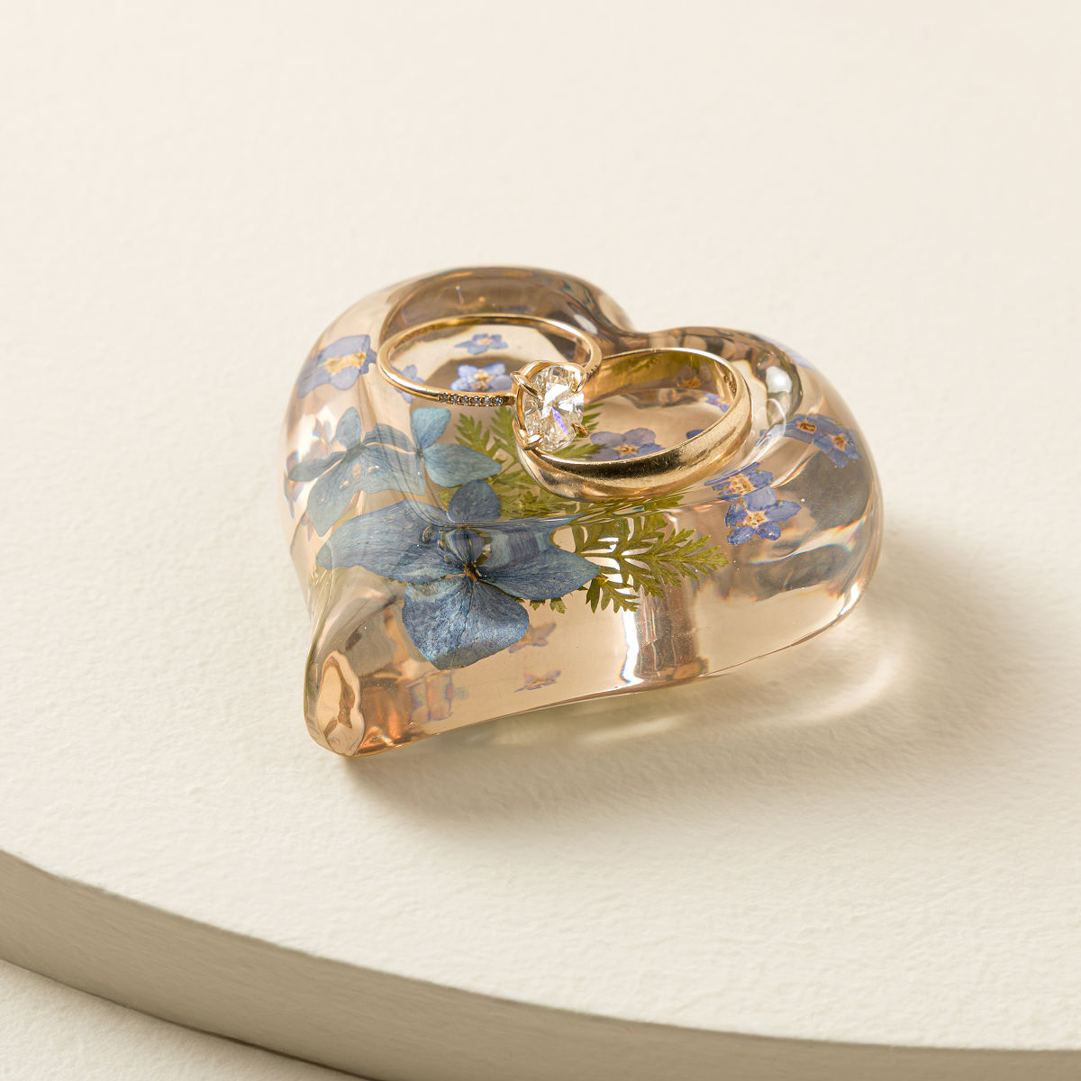 Something Blue Heart Shaped Ring Holder