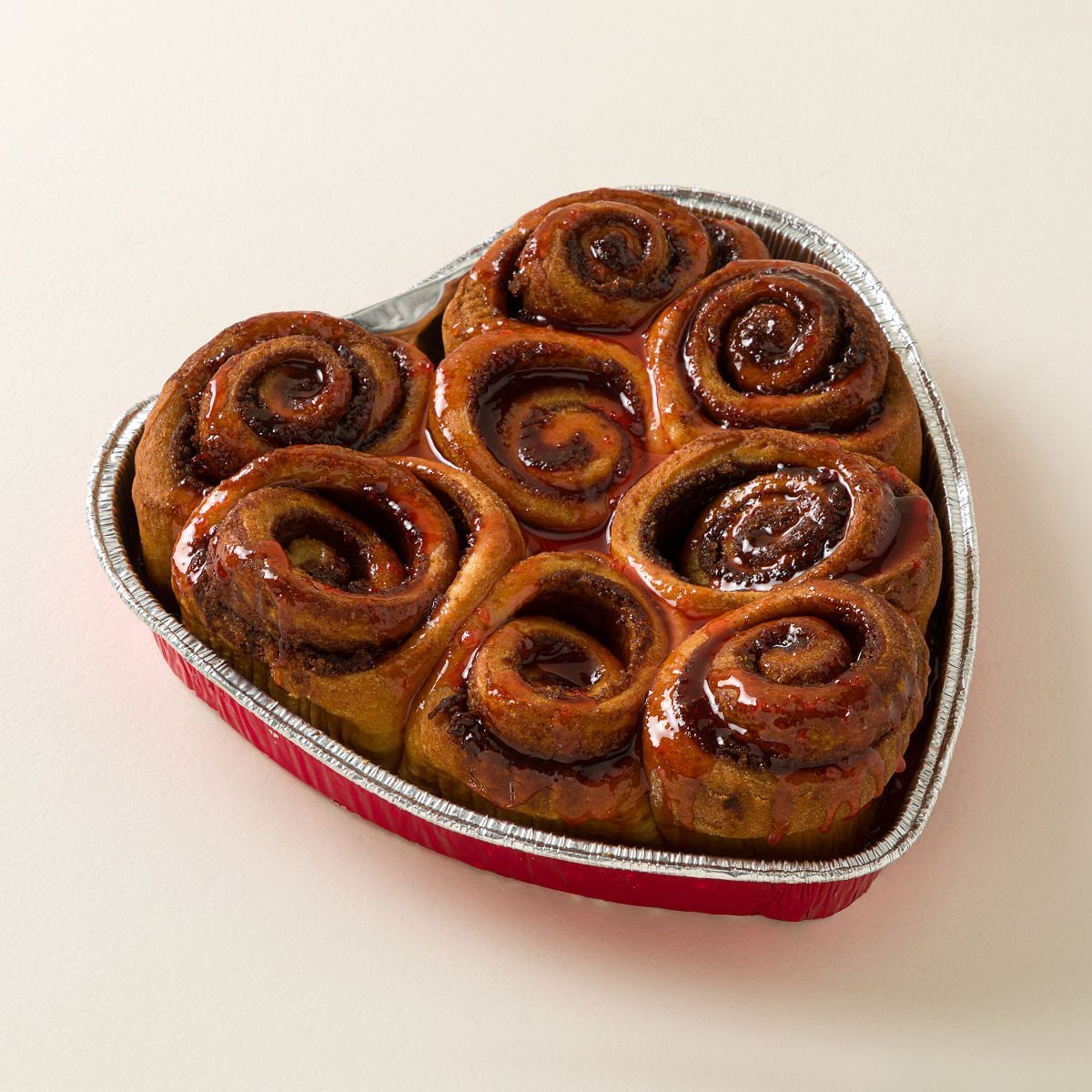 Heart-Shaped Cherry Chip Cinnamon Rolls