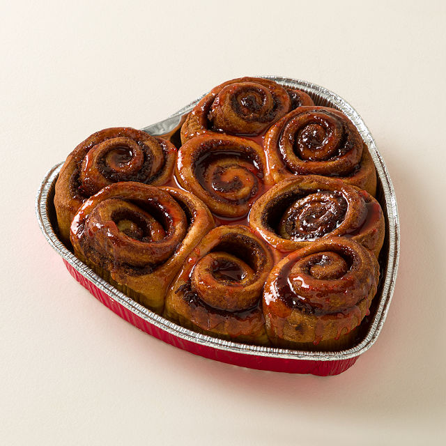 Heart-Shaped Cherry Chip Cinnamon Rolls
