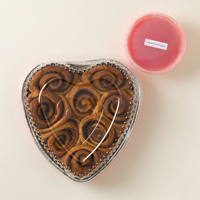 Heart-Shaped Cherry Chip Cinnamon Rolls