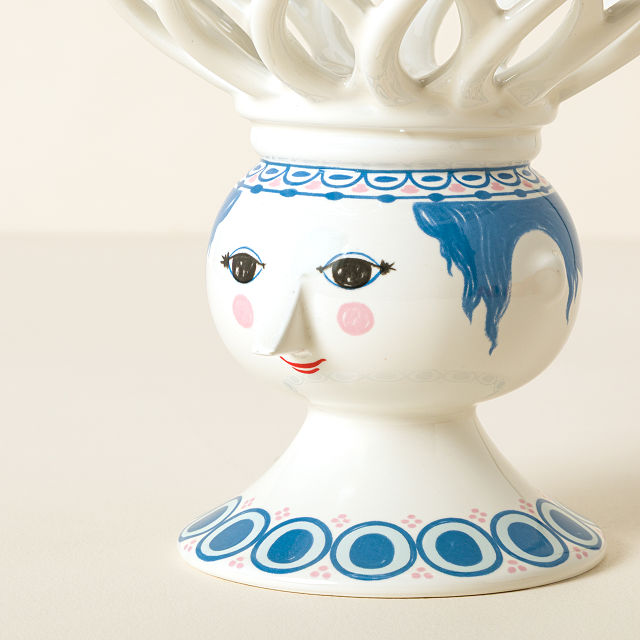 Fruit Lady Pedestal Bowl
