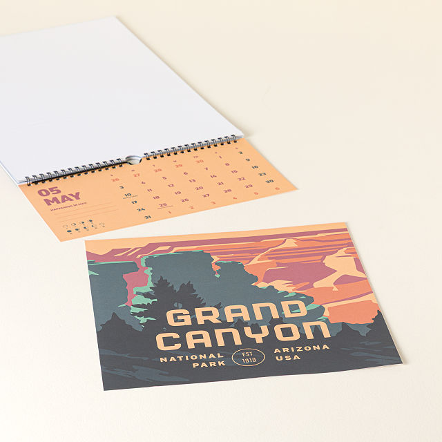 National Parks Calendar with Tearaway Art
