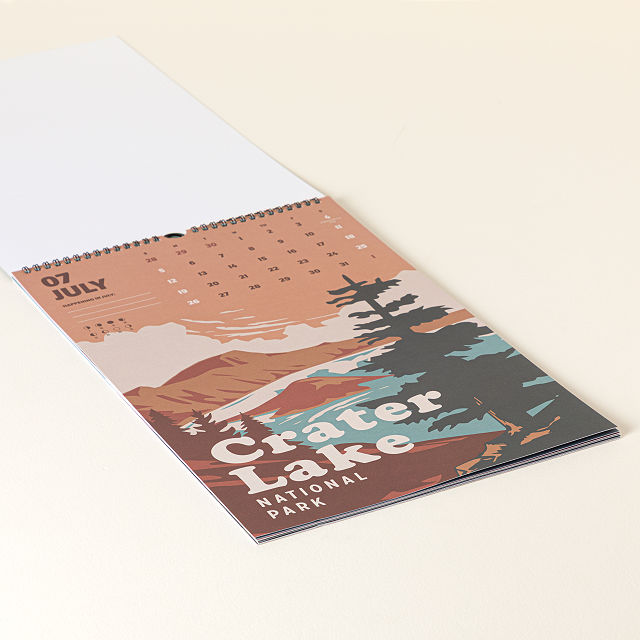 National Parks Calendar with Tearaway Art