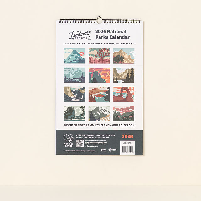 National Parks Calendar with Tearaway Art