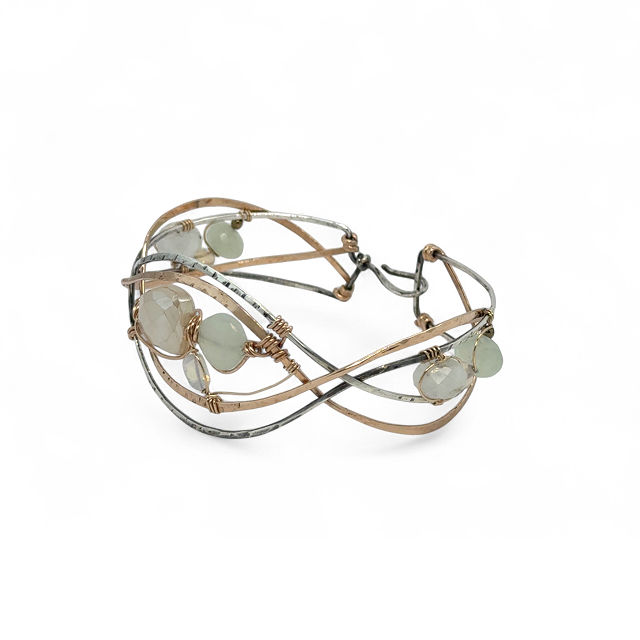 Braided Moonstone Cuff