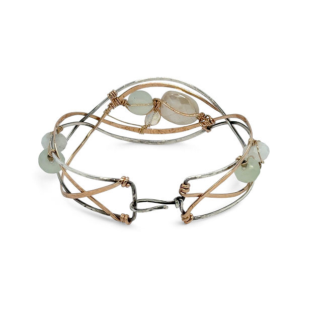 Braided Moonstone Cuff
