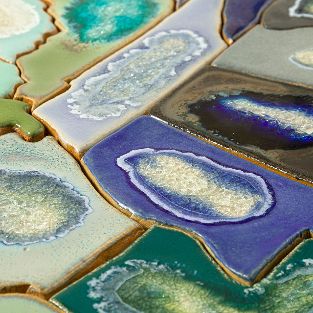 Stoneware Geode USA Map