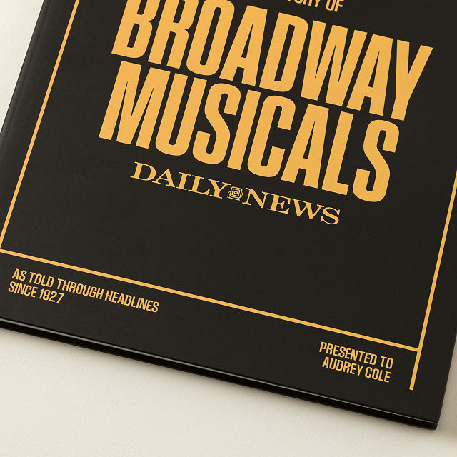 Personalized Broadway Musicals History Book