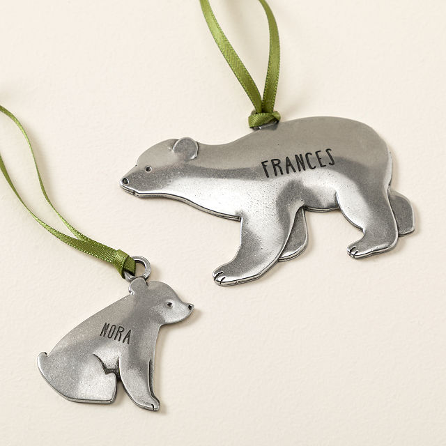 Mama and Baby Bear Personalized Ornaments