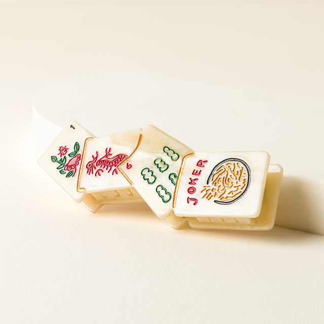 Lucky Mahjong Hair Clip