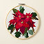 Beginners Poinsettia Embroidery by Numbers Kit thumbnail 1