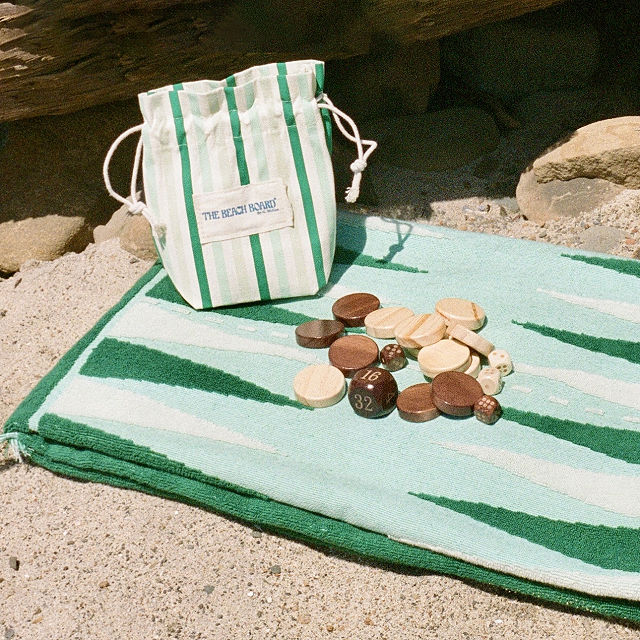 Premium Backgammon on the Beach Towel & Pieces