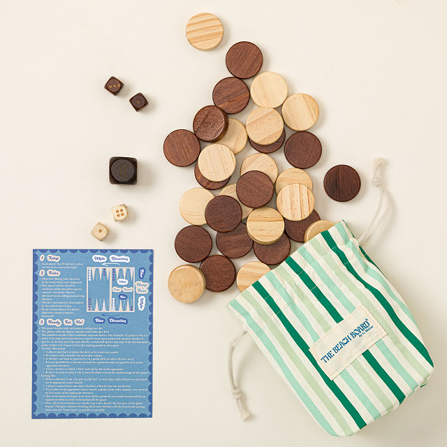 Premium Backgammon on the Beach Towel & Pieces