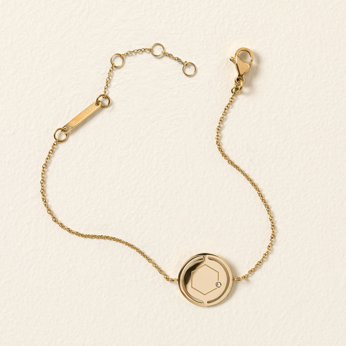 Mindful Breathing Bracelet - Gold