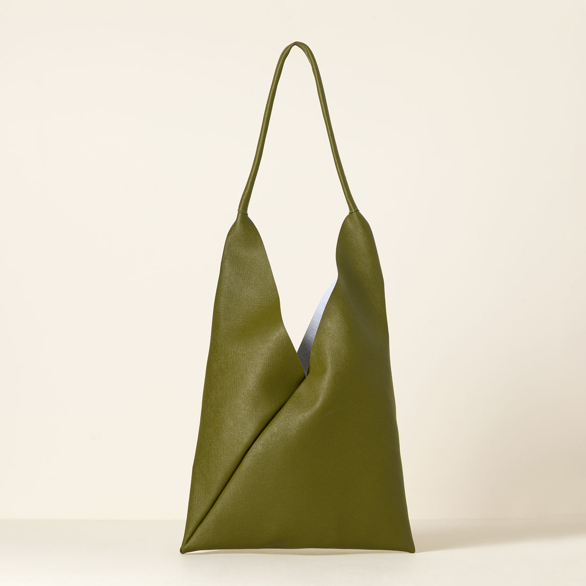 Origami Cactus Leather Bag - Olive