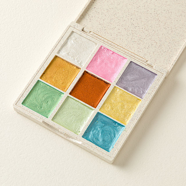 Metallic Watercolor Travel Paint Palette