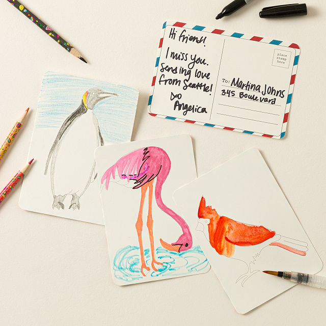 Birds & Butterflies Coloring Postcard Collection