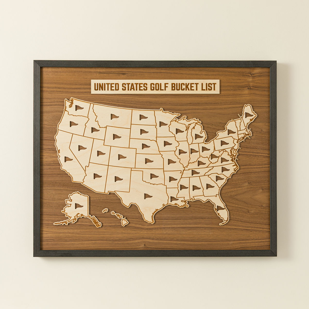 Personalized United States Golf Bucket List - 20" x 25"