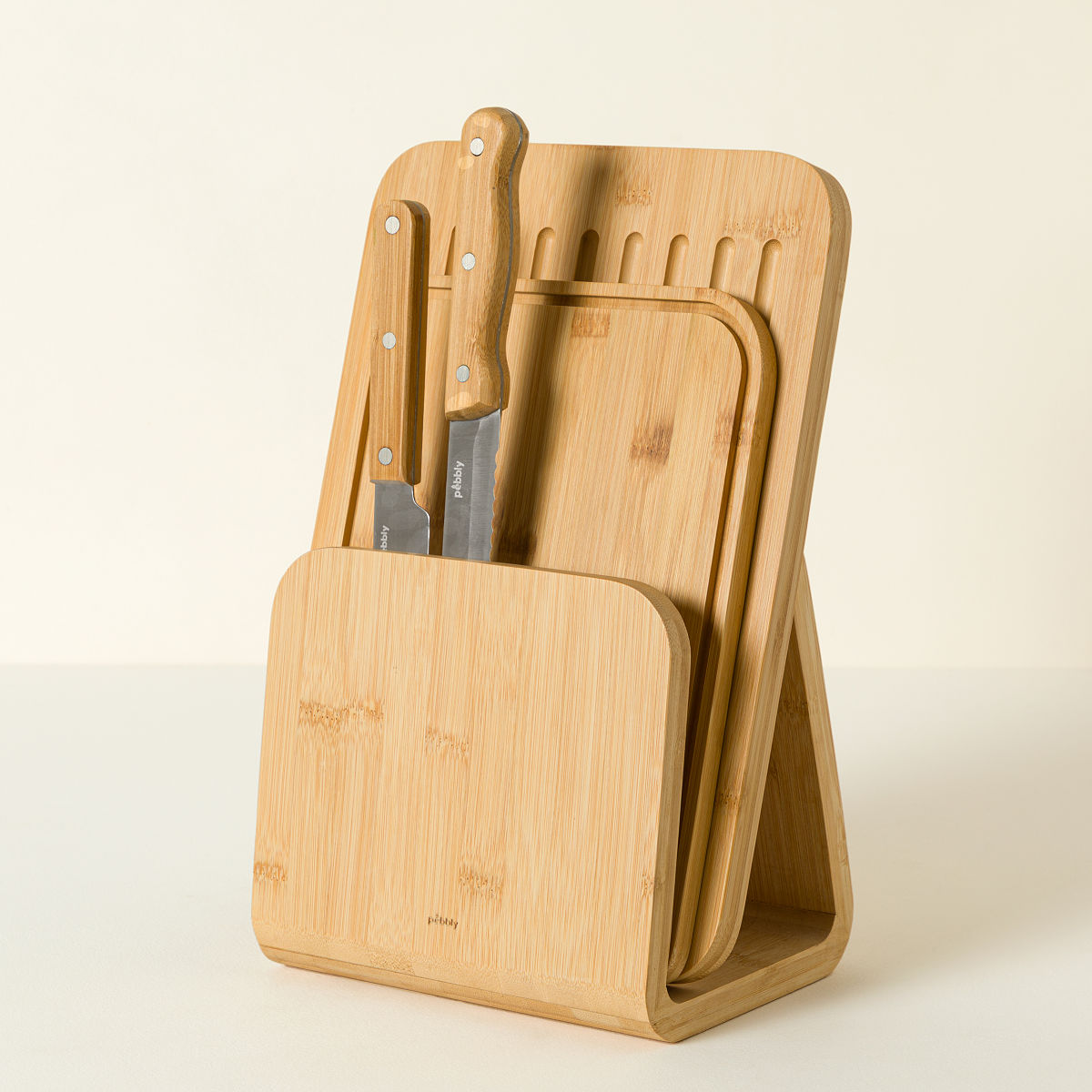 Space-Saving Knife & Cutting Board Set