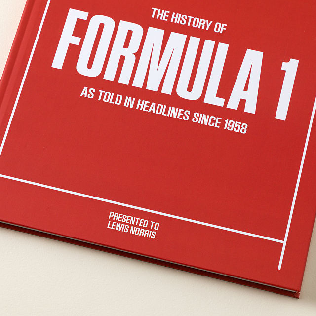Personalized Formula 1 History Book