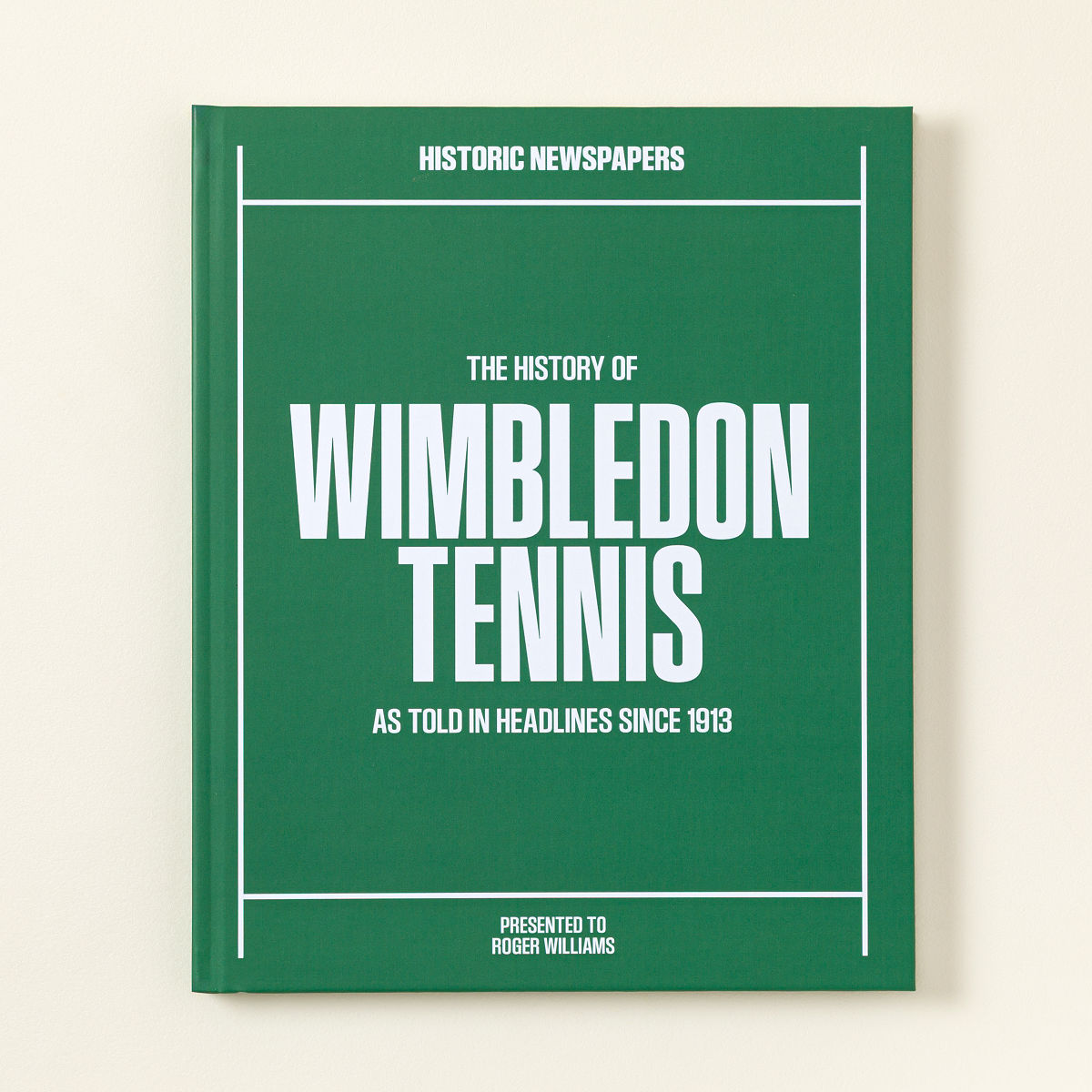 Personalized Wimbledon Tennis History Book Personalized Wimbledon Tennis History Book