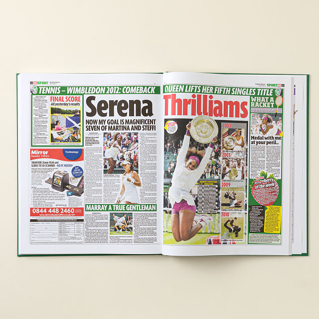 Personalized Wimbledon Tennis History Book