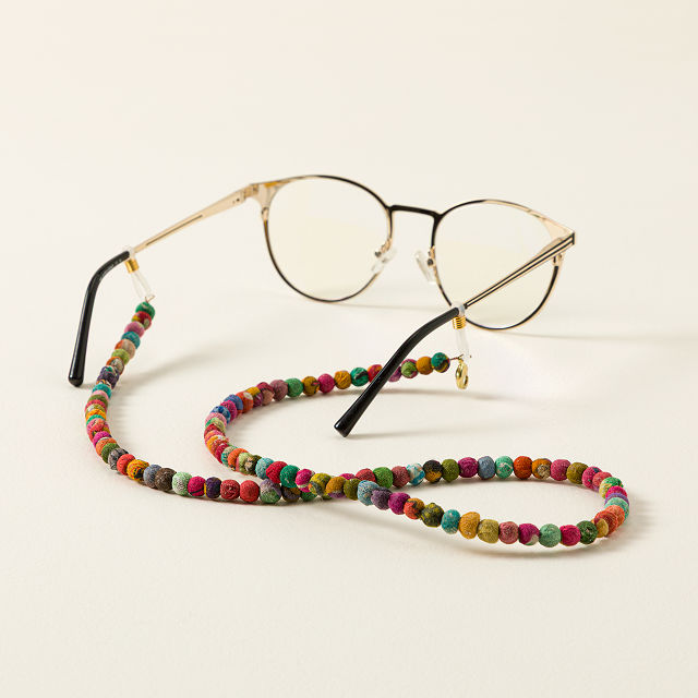 Repurposed Sari Eyeglasses Chain