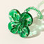 Glass Good Luck Clover thumbnail 2