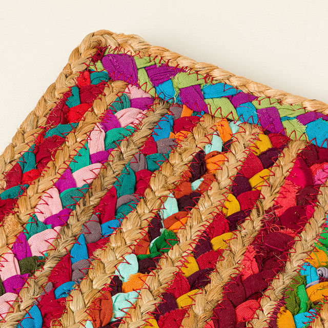 Repurposed Sari Woven Placemats - Set of 2