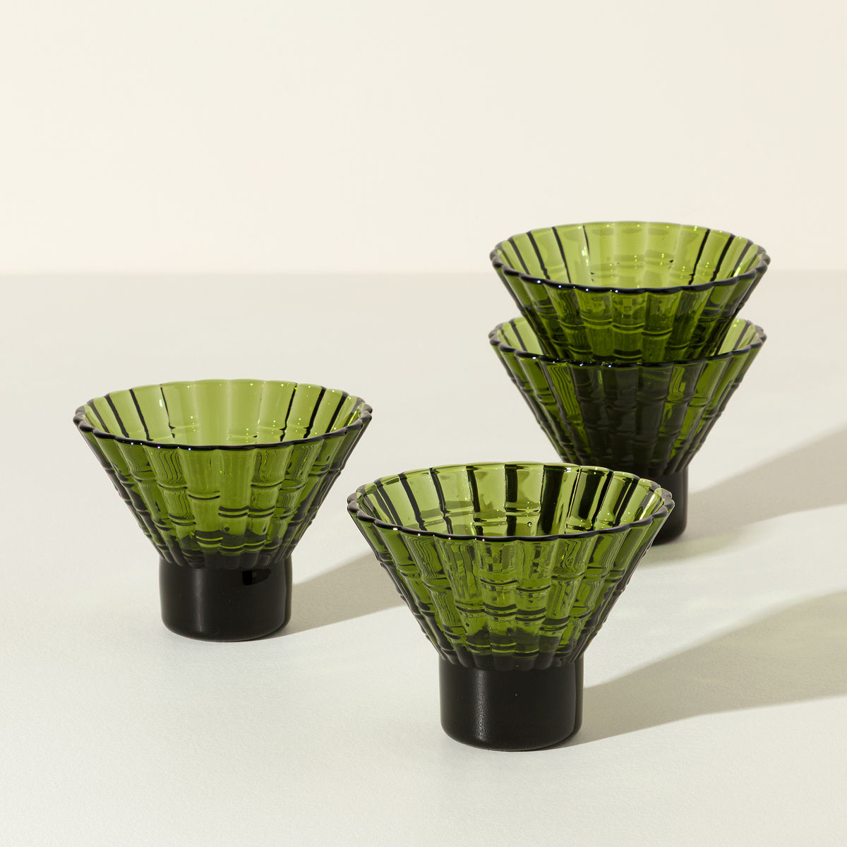 Bamboo Cocktail Glasses Set of 4 - Martini - Set of 4