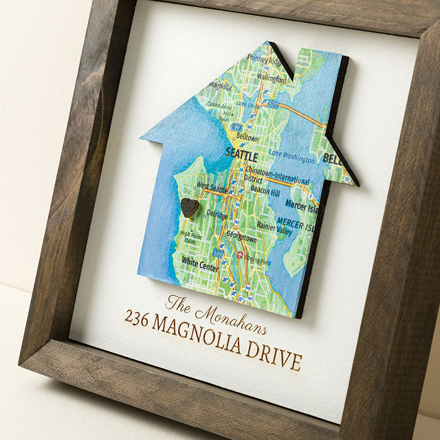 Home is Where the Heart Is Personalized Map Art