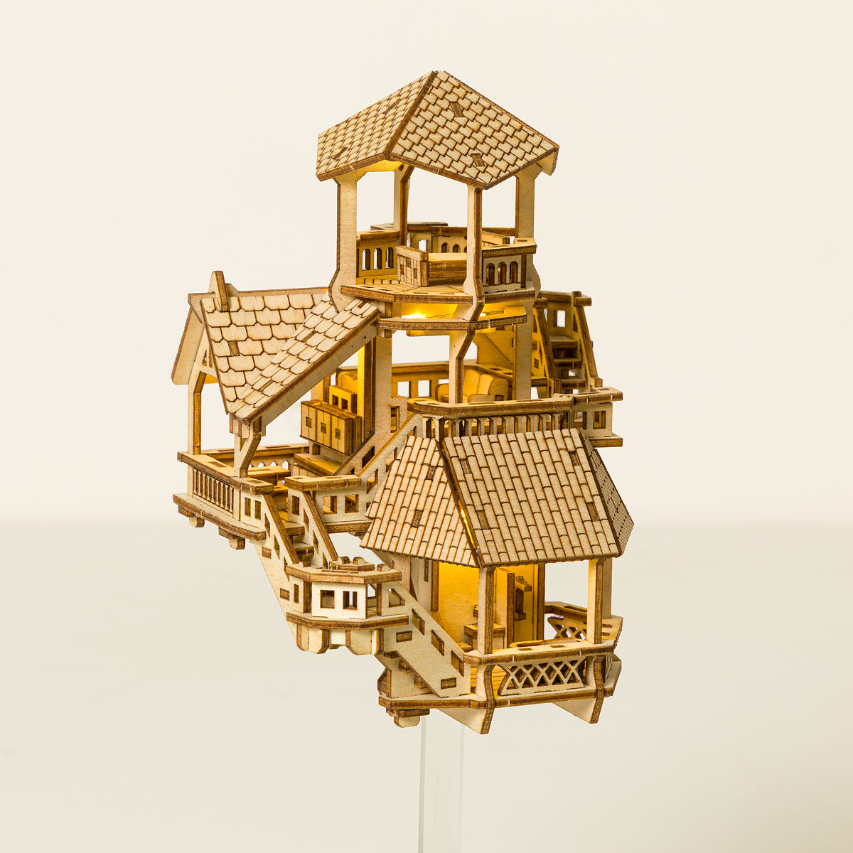 Light Up Plant Treehouse Build Kit - Forest Cottage