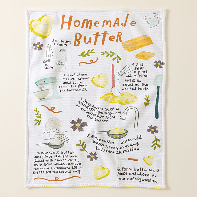 Butter Recipe Dish Towel